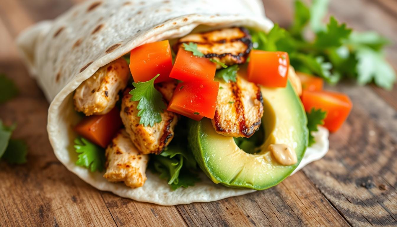 Grilled Chicken and Avocado Wrap