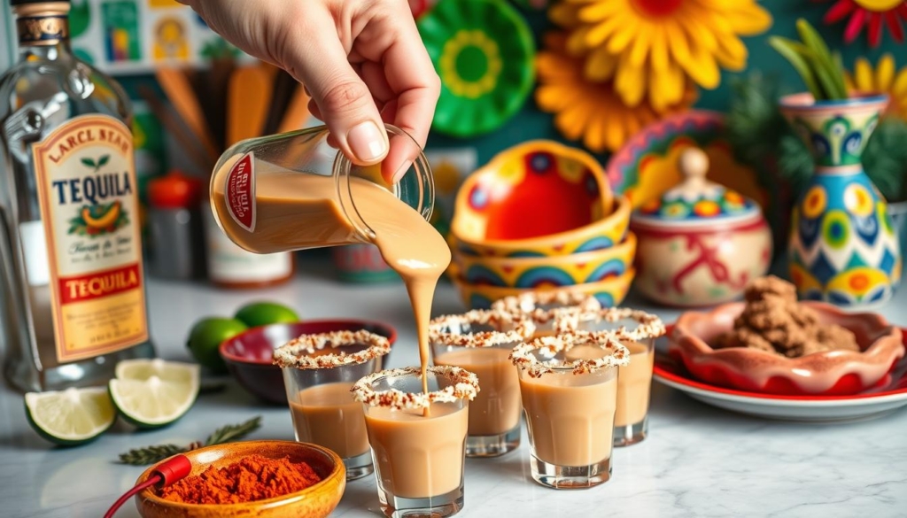 making Mexican Candy Shots